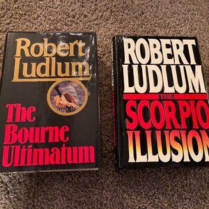 Lot of 2 ROBERT LUDLUM Books - Both Signed, 1st Ed./1st Printing, HCDJ